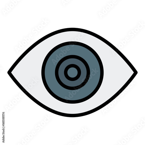 Eye icon. Vision symbol. Eye care and ophthalmology collection. Filled Line Icon