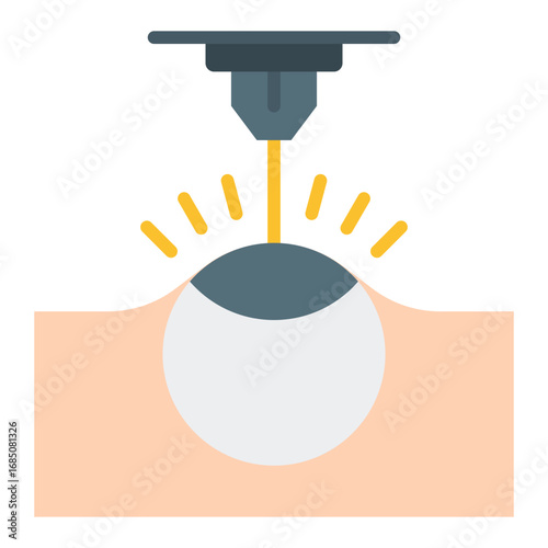 Lasik icon. Eye surgery symbol. Vision correction and ophthalmology collection. Flat Icon