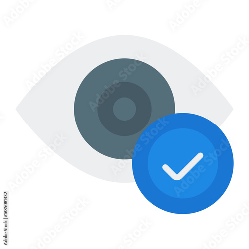 Eye test icon. Vision check symbol. Optometry and ophthalmology examination collection. Flat Icon
