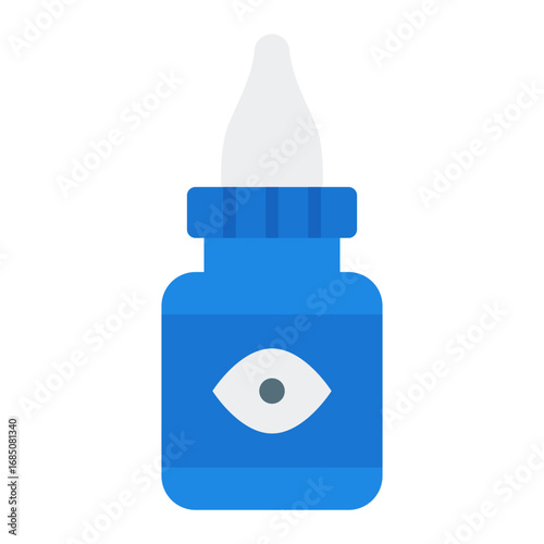 Eye drop icon. Medicine symbol. Eye care and ophthalmology treatment collection. Flat Icon