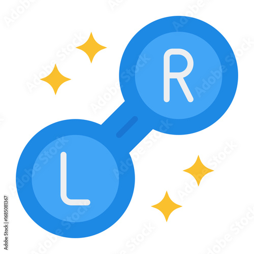 Contact lens icon. Eye lens symbol. Vision correction and optometry collection. Flat Icon