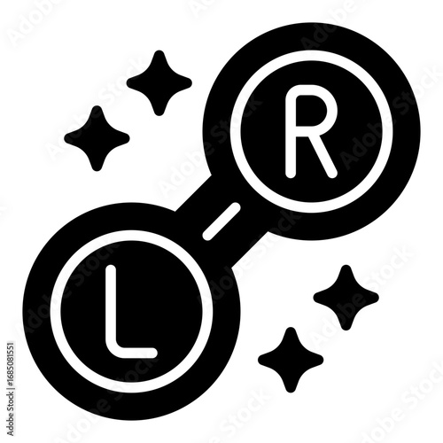Contact lens icon. Eye lens symbol. Vision correction and optometry collection. Glyph Icon