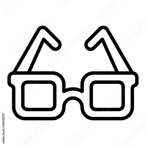 Glasses icon. Eyewear symbol. Vision correction and optometry collection. Line Icon