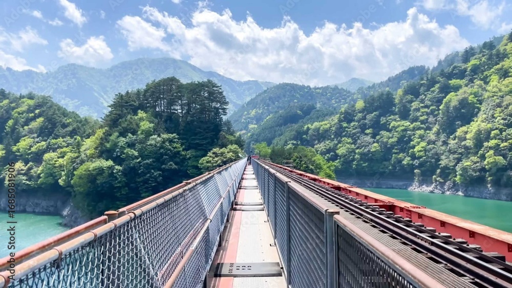 Obraz premium railway bridge over the river