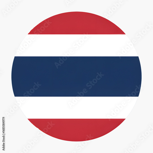 Celebrate Thailand with this vibrant national flag emblem badge, representing Thai pride, perfect for travel, culture, and global unity designs