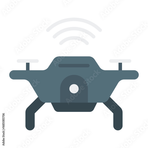 Drone icon. Air delivery symbol. Modern postal service and package transport collection. Flat Icon