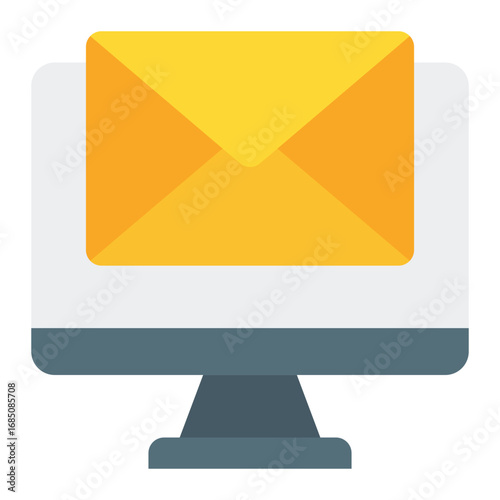 Electronic mail icon. Email symbol. Postal service and digital communication collection. Flat Icon