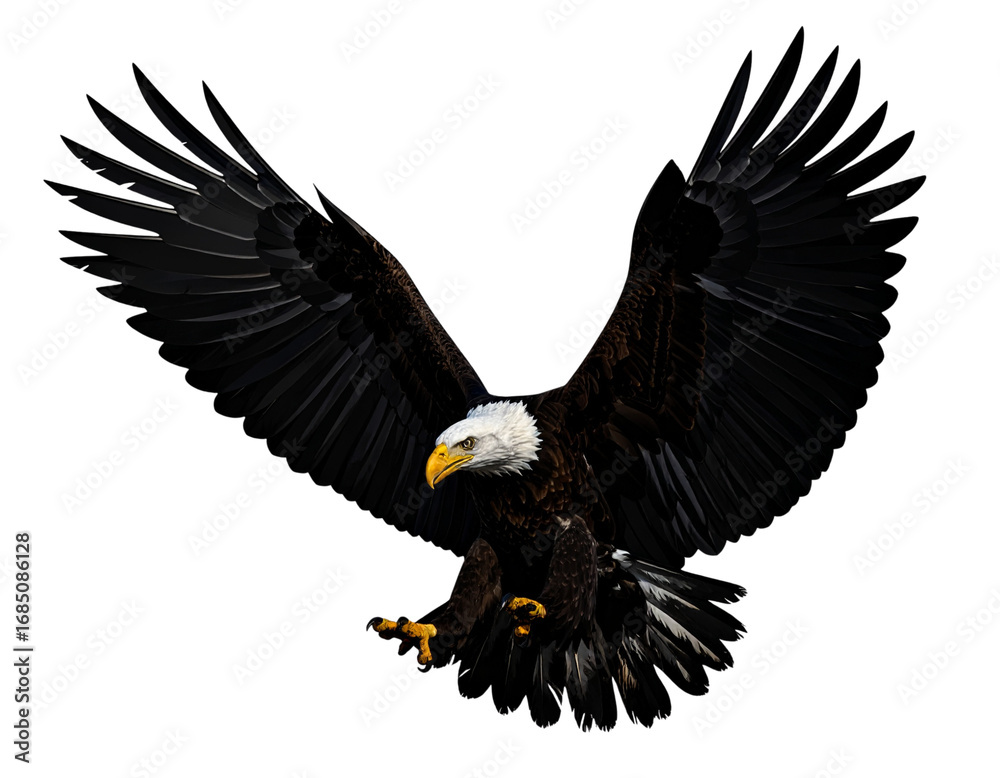 Obraz premium Eagle Flying Vector transparent