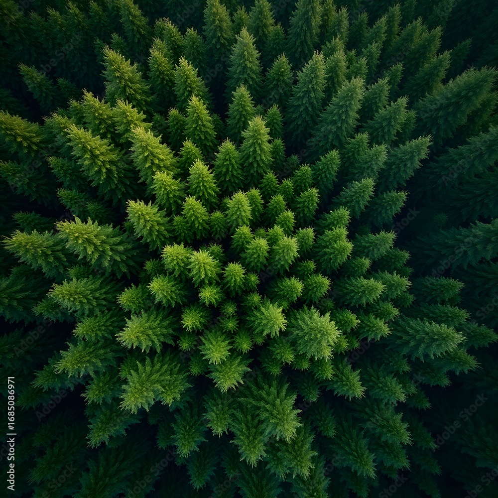 Obraz premium Trees from the upper scenery landscape forest background with eco-friendly weather.