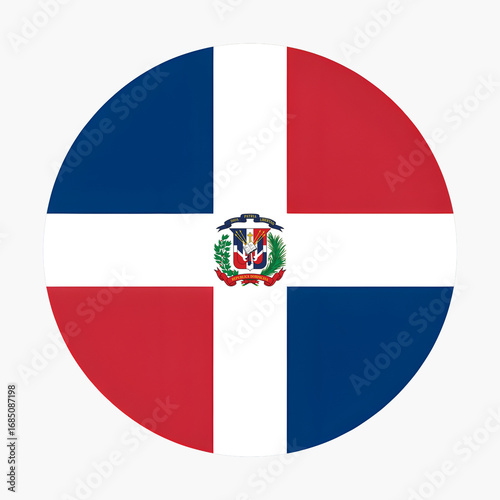 Free Download Dominican Republic vibrant flag emblem, a symbol of national pride, rich heritage, and cultural identity for patriotic designs - GFXLoad