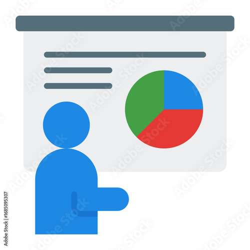 Speech icon. Presentation symbol. Business communication and public speaking collection. Flat Icon