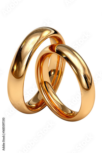 two gold wedding rings