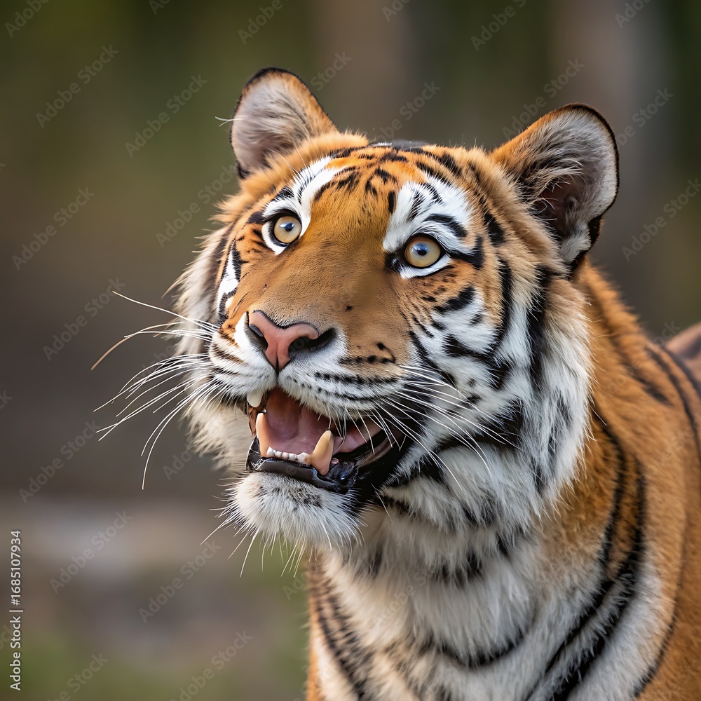 Fototapeta premium tiger smiling face