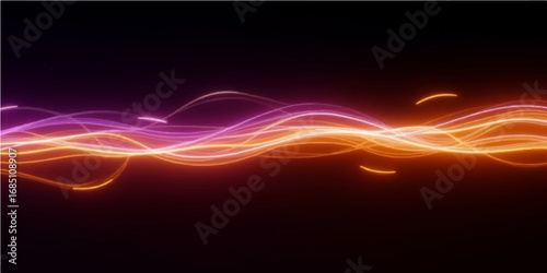 Abstract light background with glowing lines and vibrant energy design in bright fiery colors