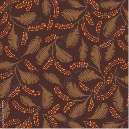 Elegant Autumn Botanical Pattern for Home Décor and Textile Design