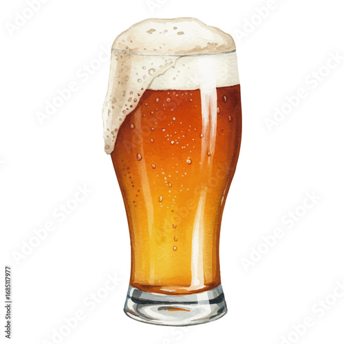 Vector watercolor Beer / 水彩テイストのビールイラスト