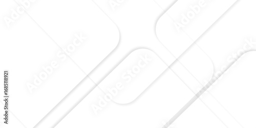 Abstract white background design with layers of textured white transparent material in triangle and squares shapes. White color technology concept geometric line vector white light grey background.	
