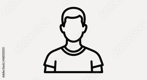 Vector illustration of illustration of a mans upper body