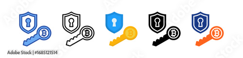 Private Key Icon Multi Style Illustration