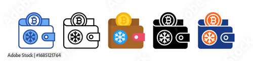 Cold Wallet Icon Multi Style Illustration