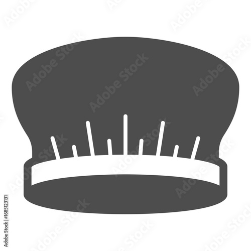 Cellophane hat for head solid icon, surgery workwear concept. Vector graphics. Hat for antibacterial protection, safety sign on white background, glyph style icon for mobile or web design.