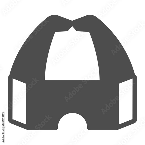 Plastic goggles solid icon, workwear concept. Vector graphics. Glasses for eyes protection at work, safety sign on white background, glyph style icon for mobile or web design.