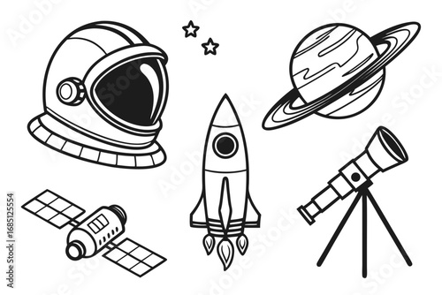 Space exploration and astronomy elements