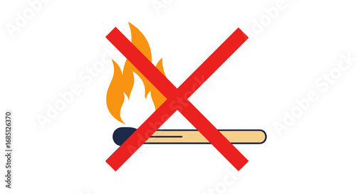 Warning against open flames and fire hazards in areas where flammable materials are present emphasizing safety precautions to prevent ignition
