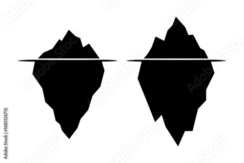 iceberg silhouette ocean climate change