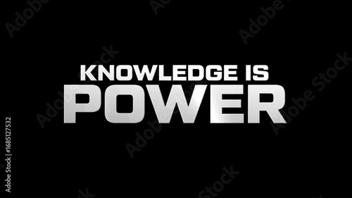 KNOWLEDGE IS POWER Motion Graphics Motivational Education Clip