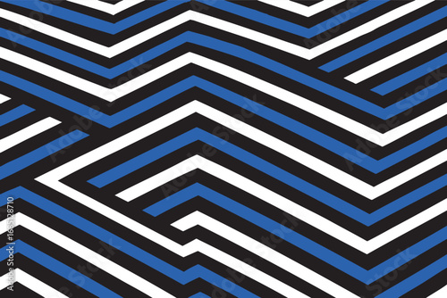 Blue, Black, and White Chevron Zigzag Seamless Pattern,Bold Geometric Zigzag Seamless Pattern,Abstract Interlocking Chevron Design