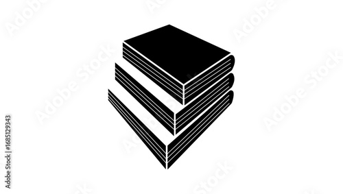 Education Levels symbol, black isolated silhouette