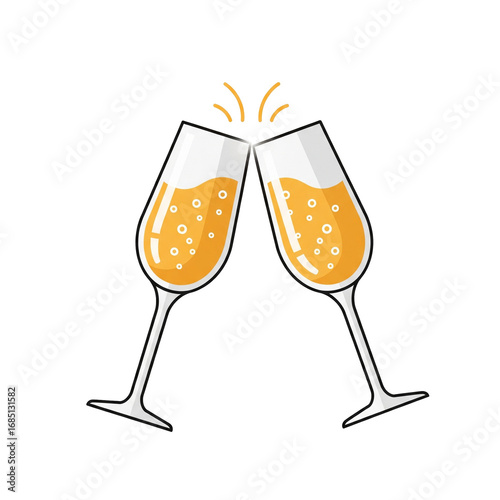 toast glasses of champagne