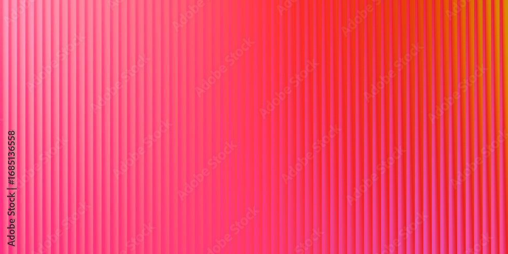 Obraz premium Vibrant Pink to Yellow Vertical Ribbed Gradient Background