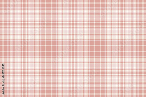 Elegant seamless plaid pattern in soft rose and cream hues. Versatile for backgrounds, textiles, design projects. Offers a classic, comforting, and stylish aesthetic.