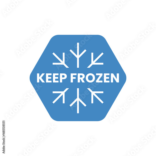 Product Hexagonal Keep Frozen Symbol