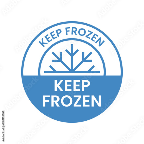 Frozen Product Round Label with Thermometer