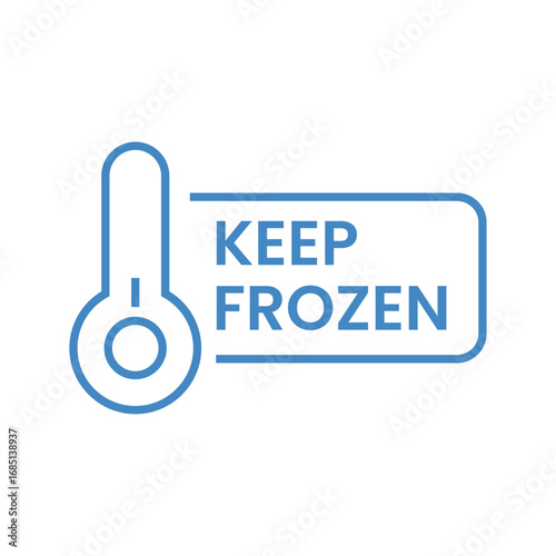 Keep Frozen Product Storage Label Design