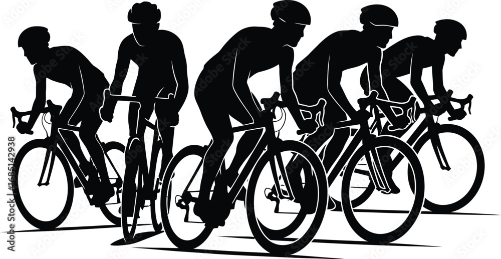 Obraz premium silhouette of a man riding a bike