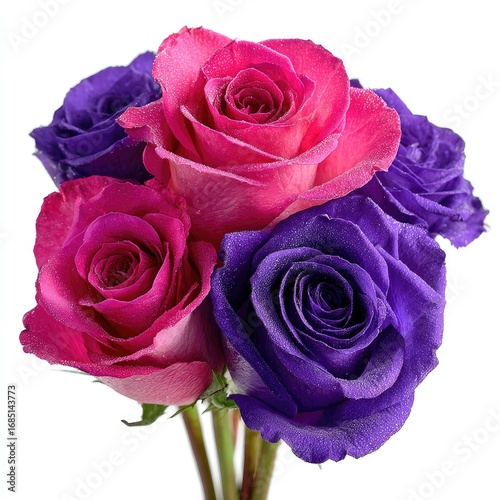 Vibrant pink and purple roses