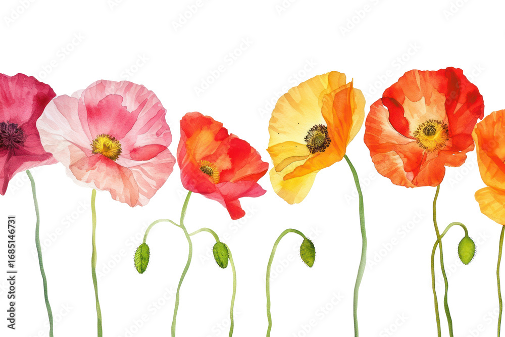 Obraz premium PNG Poppy flower nature petal.