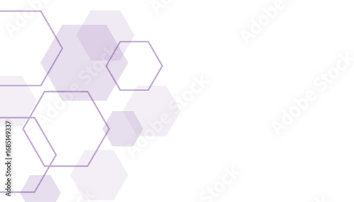 Abstract hexagonal molecular structures in technology background and science style.