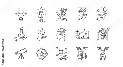 Science and Research Experiment Icons
