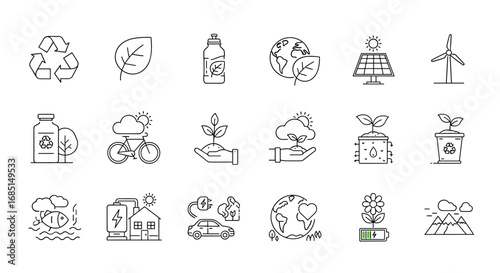 Nature and Environmental Awareness, vector illustration