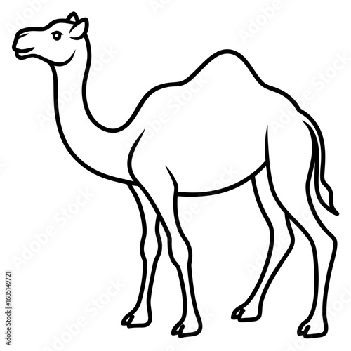 Camel Outline Vector Art
