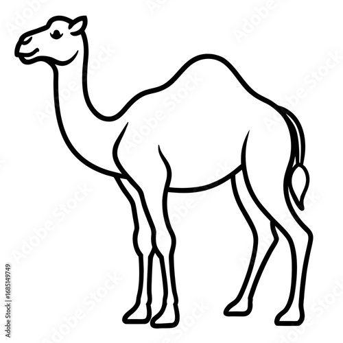 Camel Outline Vector Art