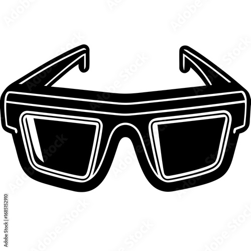 smart glasses silhouette black