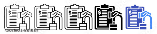 Retirement Plan Icon In 5 Different Styles Set Collection