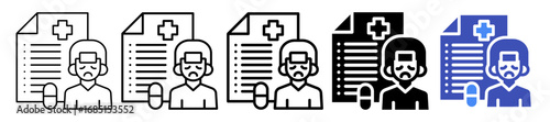 Sick Leave Icon In 5 Different Styles Set Collection