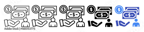 Incentive Icon In 5 Different Styles Set Collection
